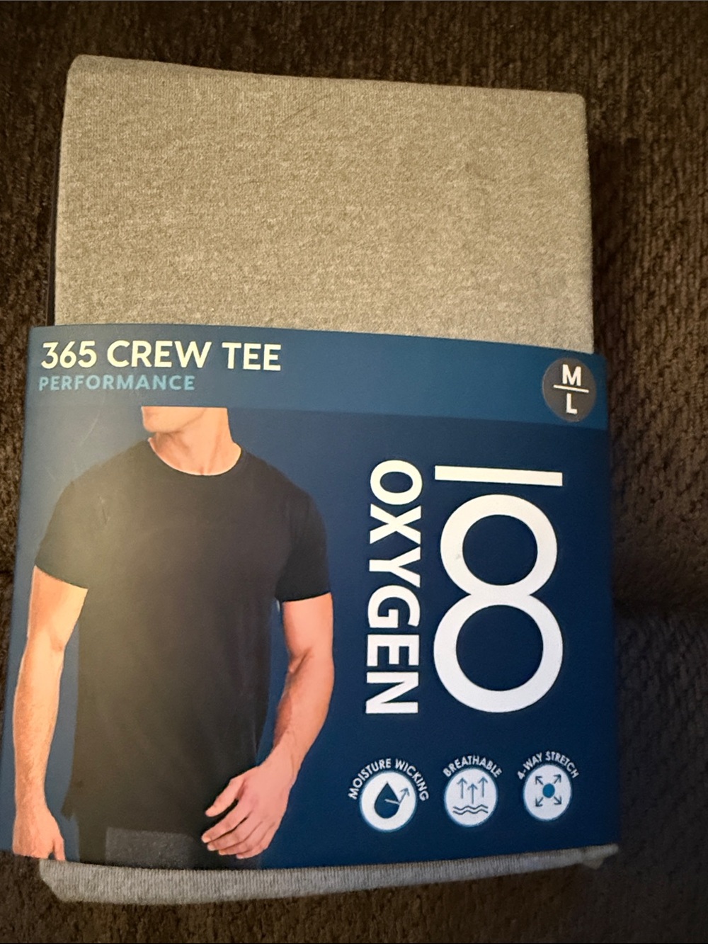365 Crew Tee Performance - Gray
